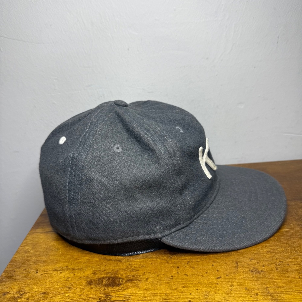 Baldwin Kansas City USA Wool Baseball Hat KC Logo Grey Size 7 1/4 Mens Cap - Picture 2 of 5